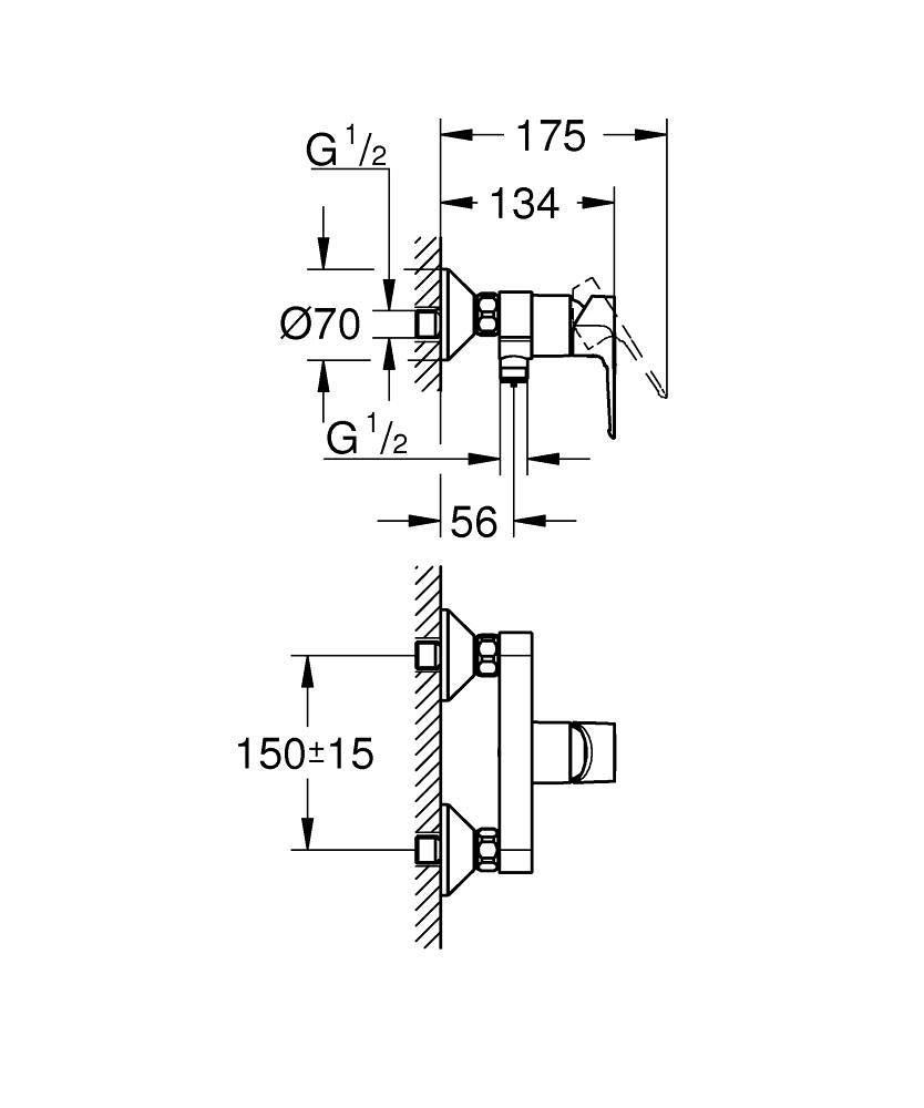Grohe StartLoop Banyo Bataryası Mat Siyah 233542431