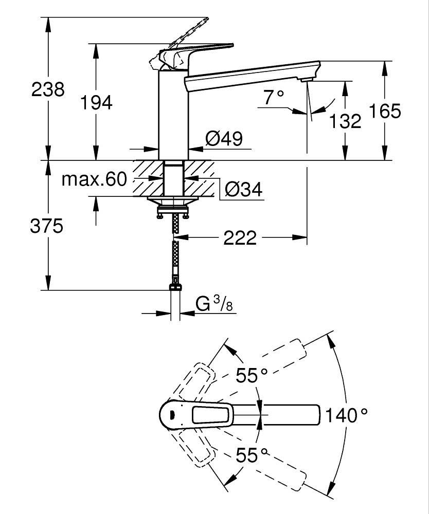 Grohe StartLoop OHM sink md.spout EU 317142430