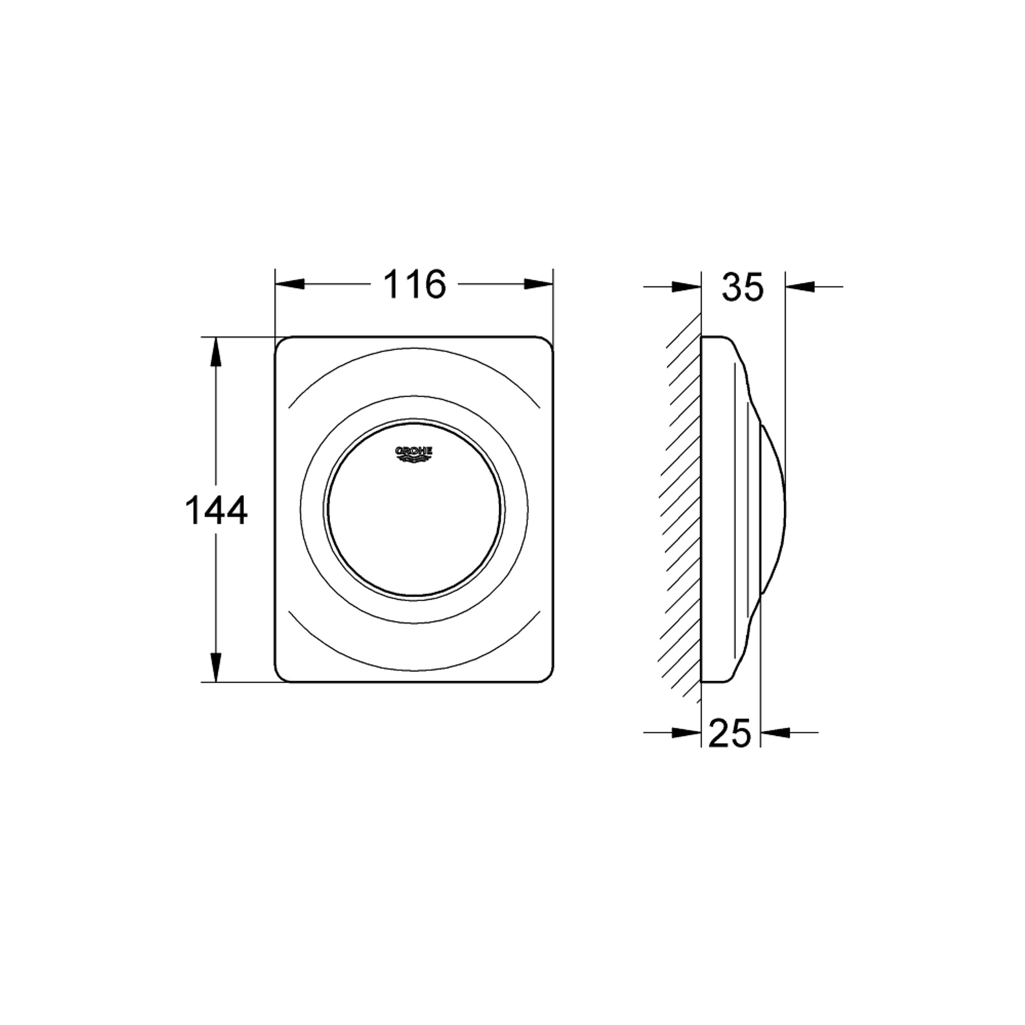 Grohe Surf Kumanda Paneli Krom 38808000