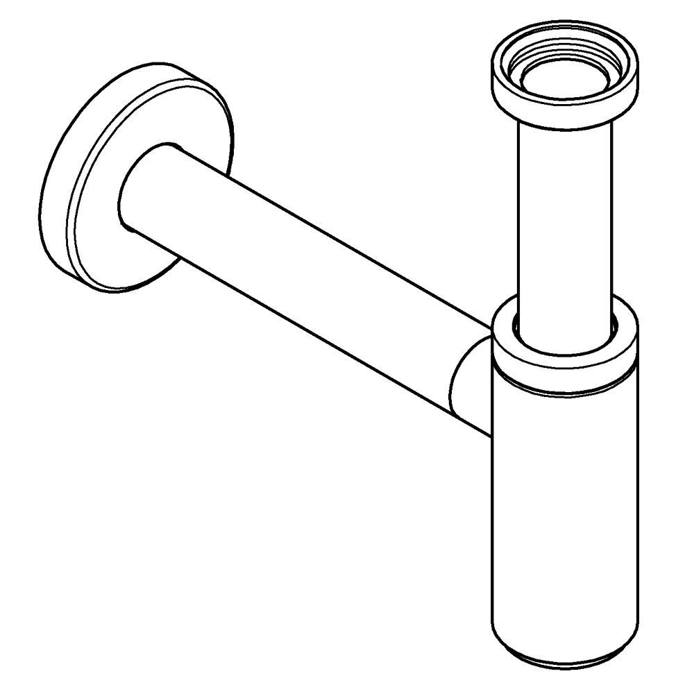 Grohe T-tipi Lavabo Sifonu, Fırçalı Sert Grafit 28912AL0