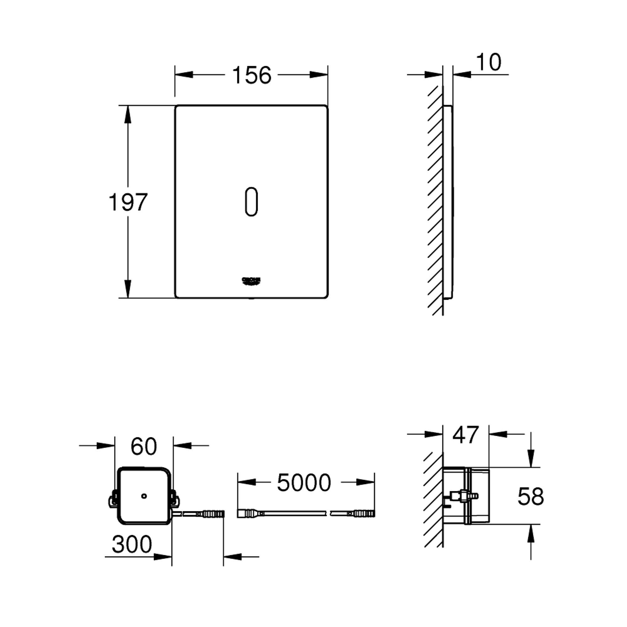 Grohe Tectron Bau E Klozet Rezervuarı Kızılötesi Elektronik Kumanda Beyaz 39881SH0