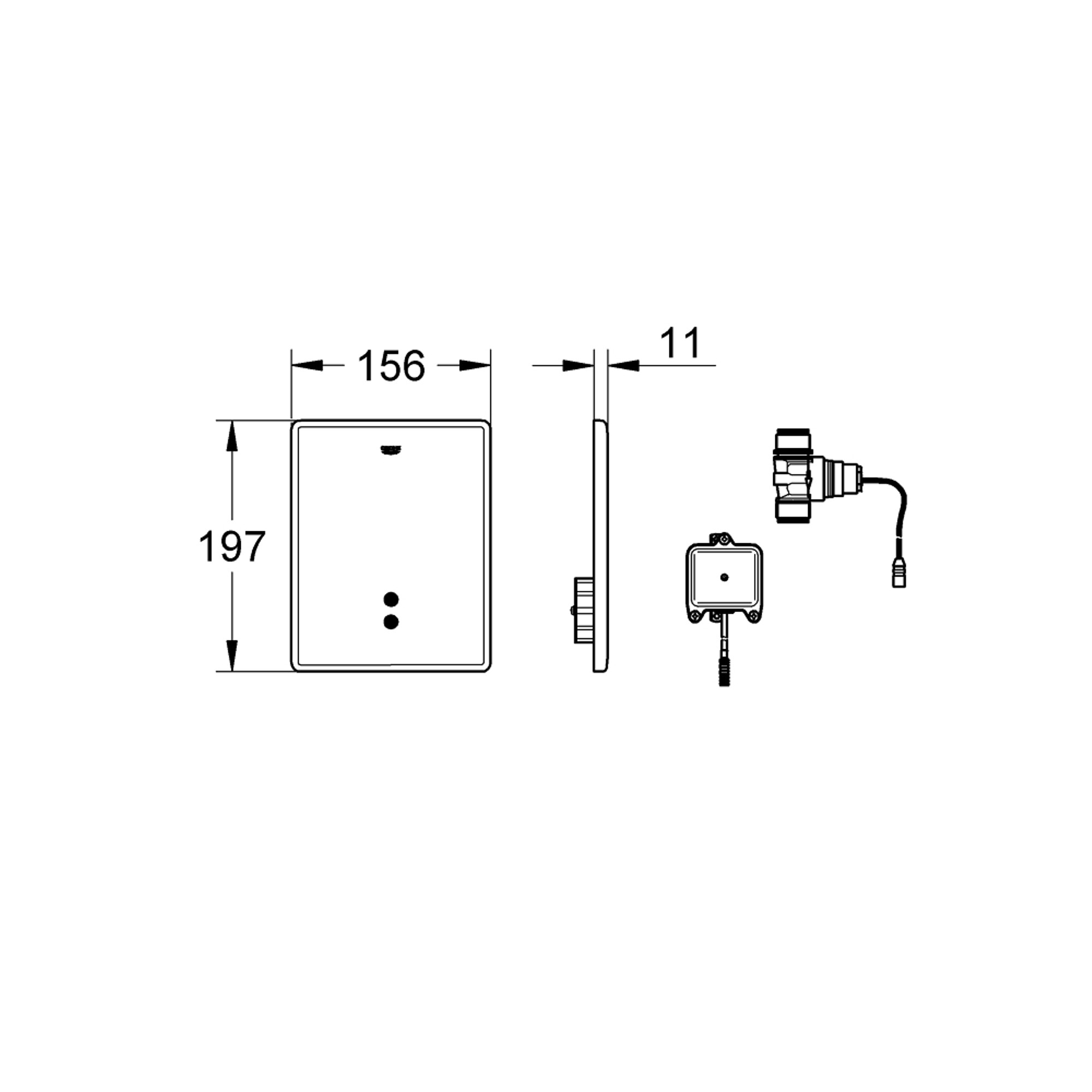 Grohe Tectron Skate Fotoselli Pisuvar Yıkama Sistemi Krom 37750000