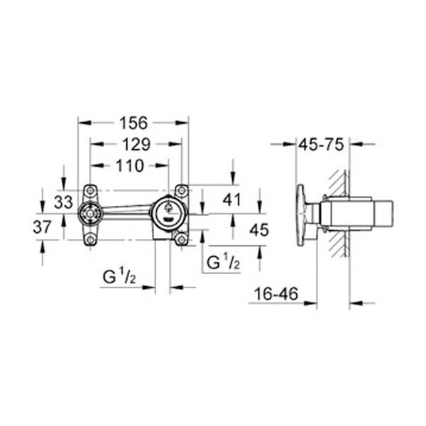 Grohe Tek Kumandalı Ankastre Lavabo Bataryası İçin İç Gövde - 32635000