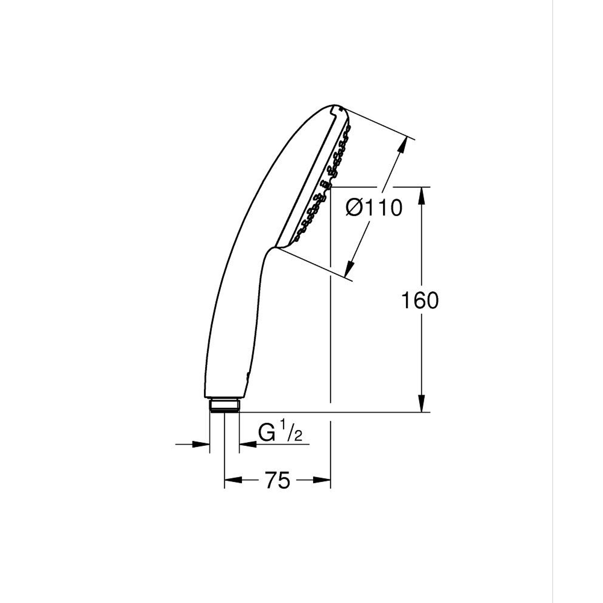 Grohe Tempesta 110 El Duşu 1 Fonksiyonlu Krom 27852003