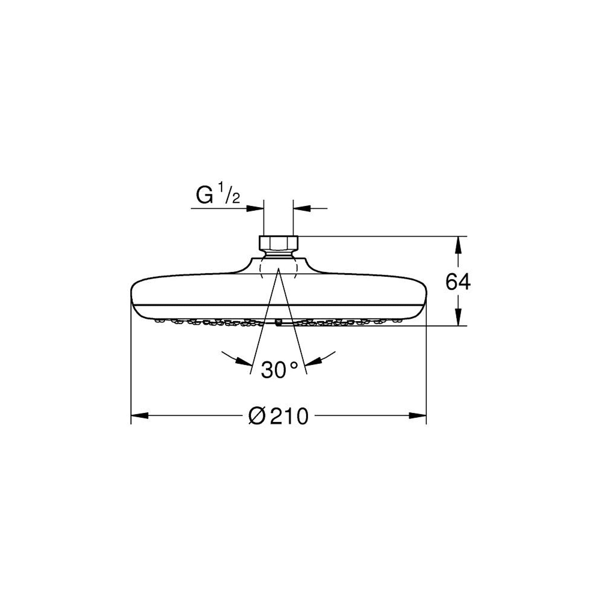 Grohe Tempesta 210 Tepe Duşu 1 Fonksiyonlu Krom 26409000