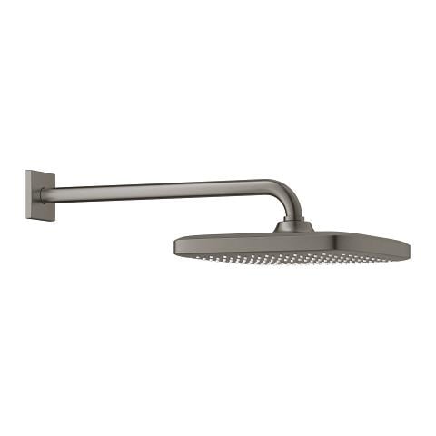 Grohe Tempesta 250 Kare Tepe Duşu Tek Akışlı, 25 cm (Duvardan Dirsek Dahil), Fırçalı Sert Grafit 26687AL0