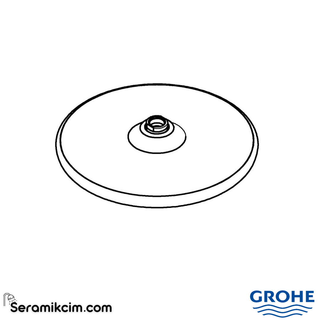 Grohe Tempesta 250 Tepe Duşu Tek Akışlı, 25cm, Krom-Beyaz Krom 26666000 - 26666000