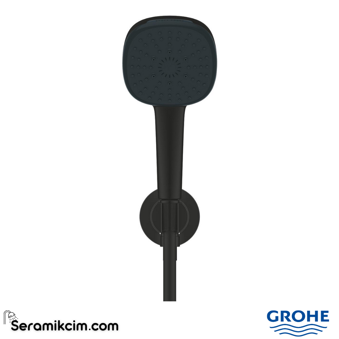 Grohe Tempesta Cube 110 Ankastre Bağlantılı El Duşu Seti, 3 Fonksiyonlu, Mat Siyah 269102433