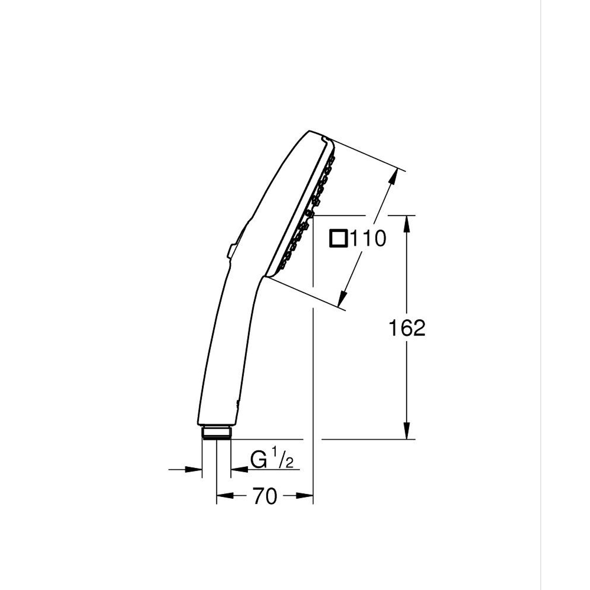 Grohe Tempesta Cube 110 El Duşu 2 Akışlı Krom 26746003