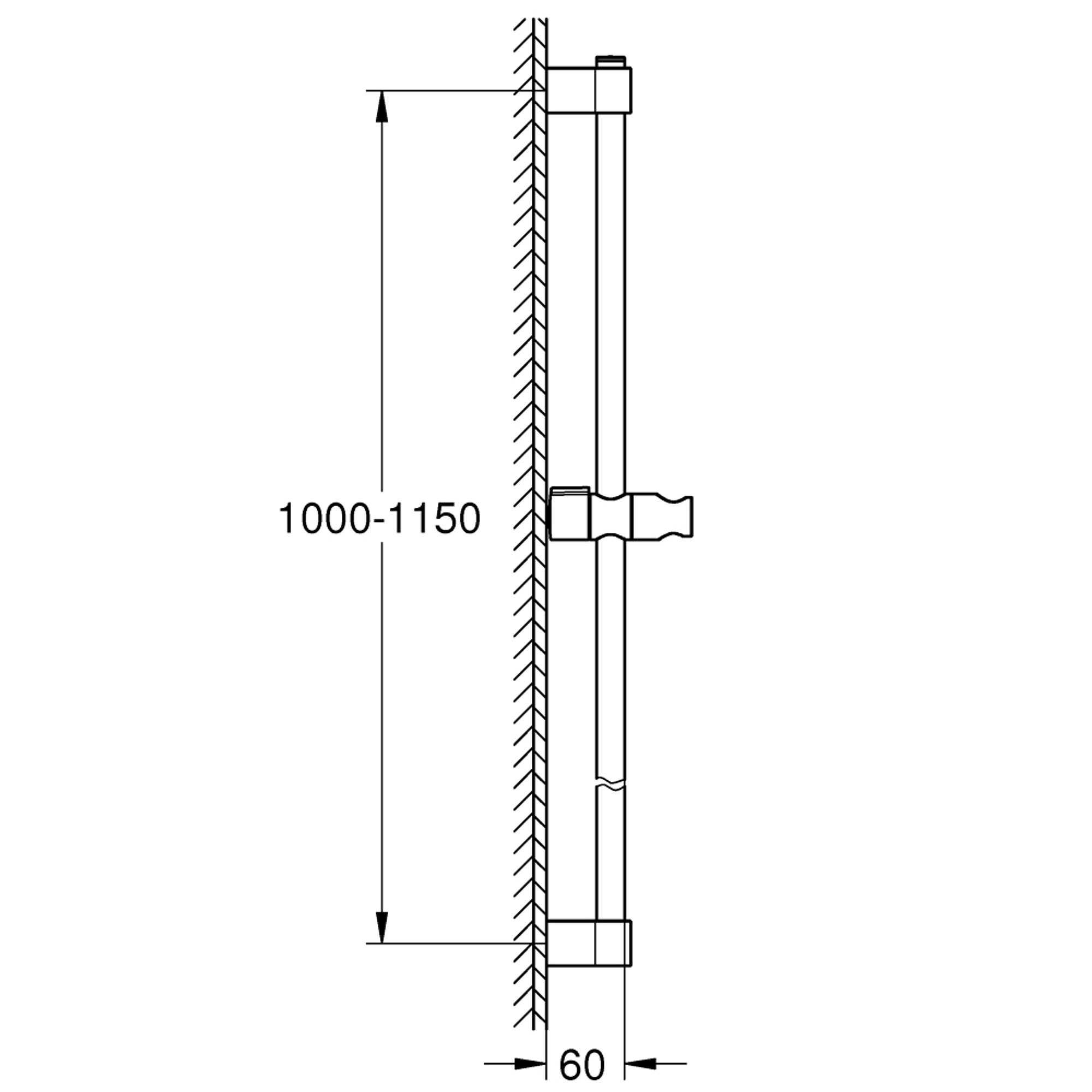 Grohe Tempesta Duş Sürgüsü 1150 mm Krom 26971001