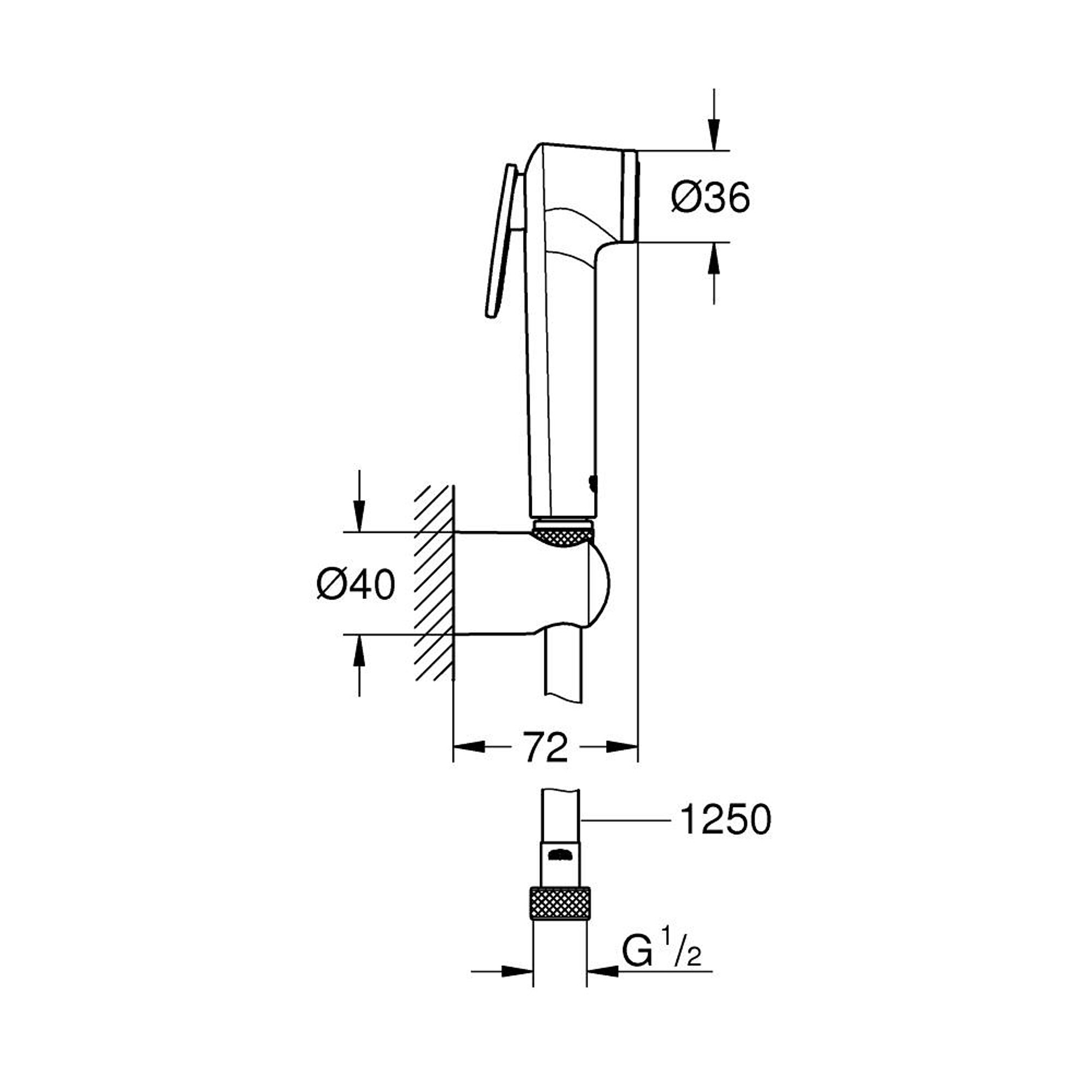 Grohe Tempesta-F Trigger Spray 30 Duş Askısı ve El Duşu Seti 1 Fonksiyonlu Krom 26354000