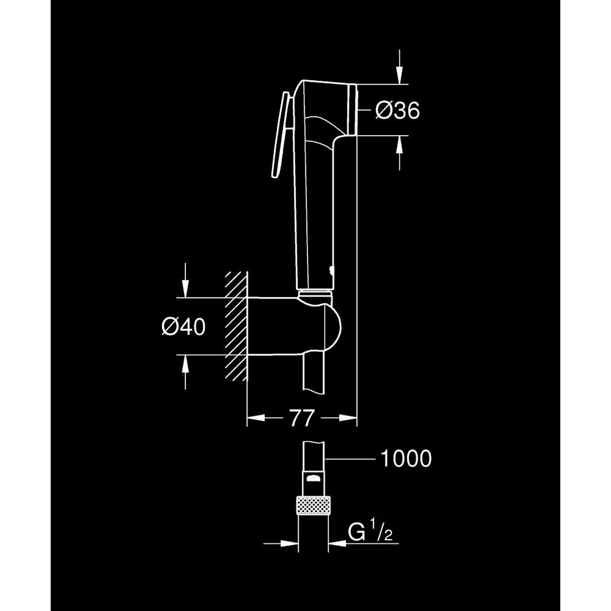 Grohe Tempesta-F Trigger Spray 30 Duş Askısı ve El Duşu Seti 1 Fonksiyonlu Krom 26352000