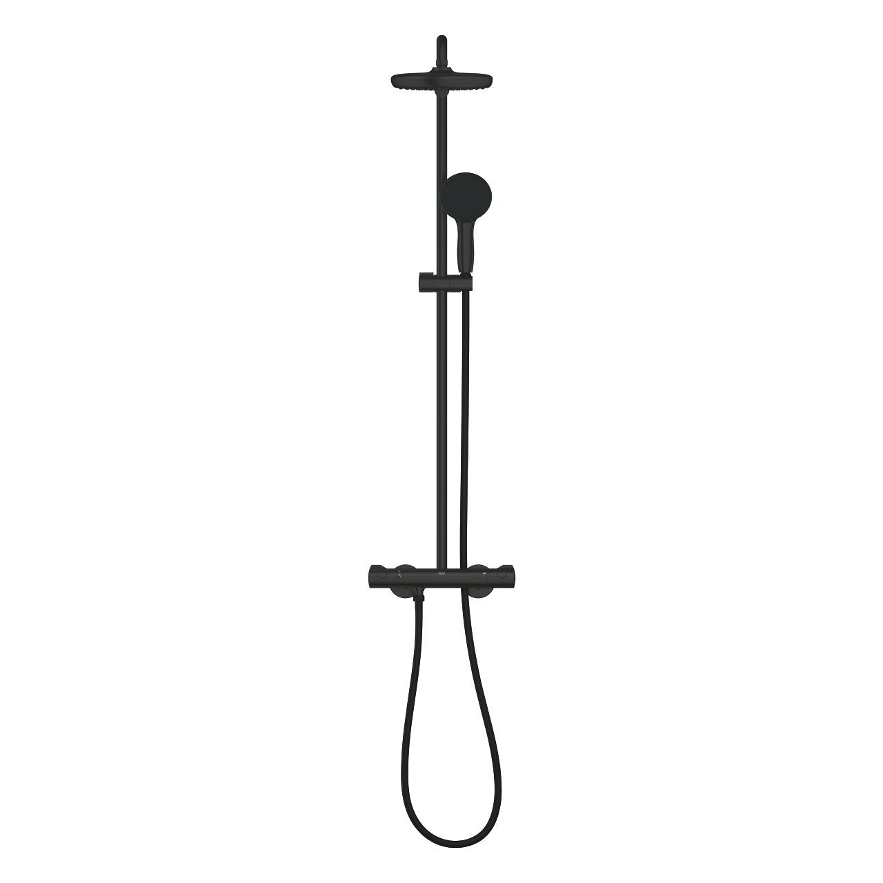 Grohe Tempesta System 210 Duvara Monte Termostatik Duş Bataryalı Duş Kolonu, Mat Siyah 268112431