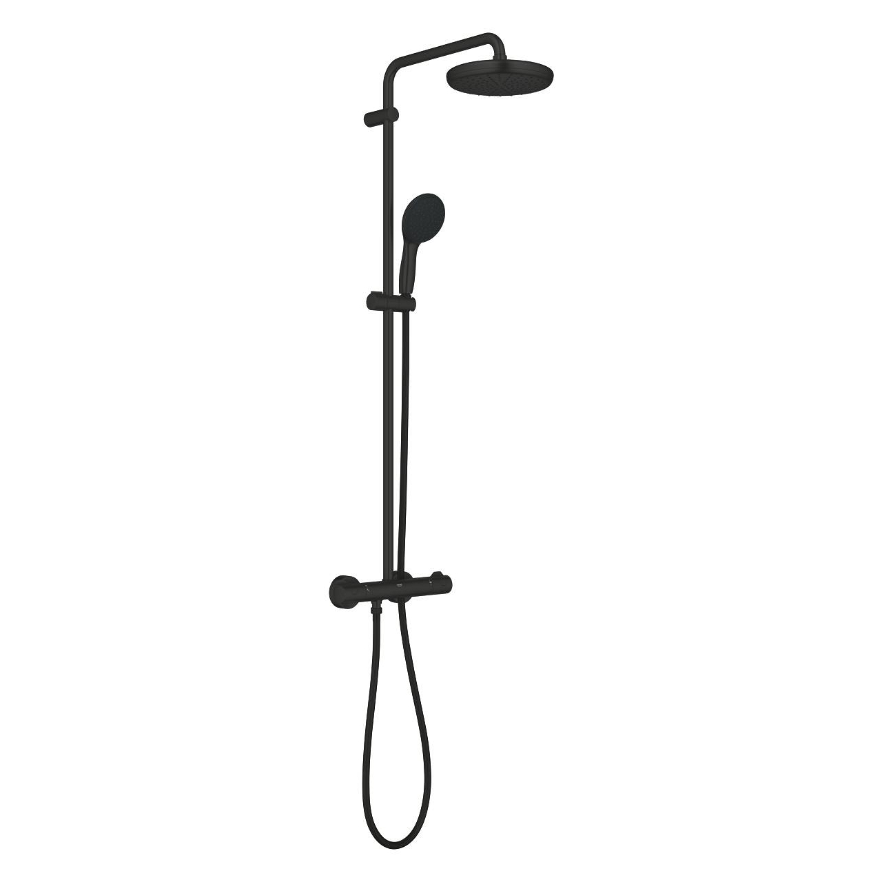Grohe Tempesta System 210 Duvara Monte Termostatik Duş Bataryalı Duş Kolonu, Mat Siyah 268112431