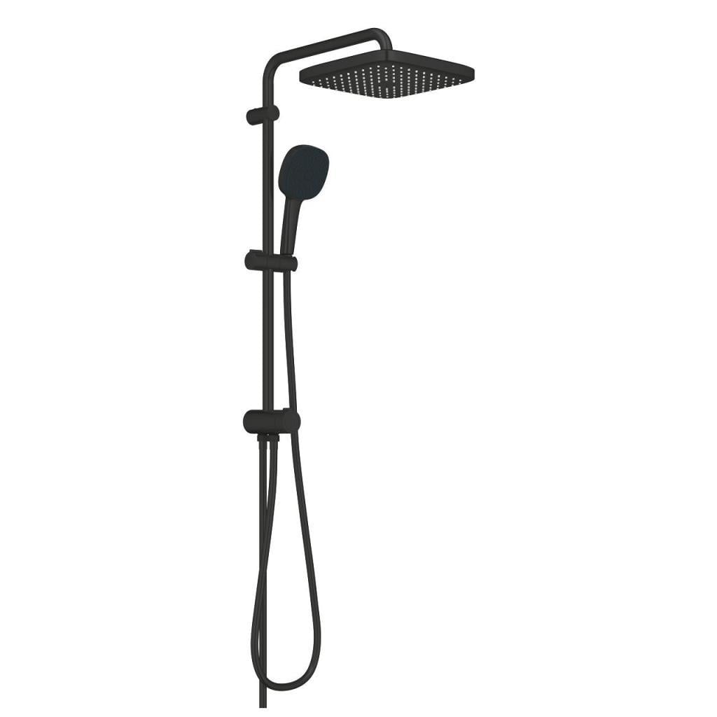 Grohe Tempesta System 250 Cube Kare Duş Başlıklı Duvara Monte Duş Sistemi, Mat Siyah - 269772431