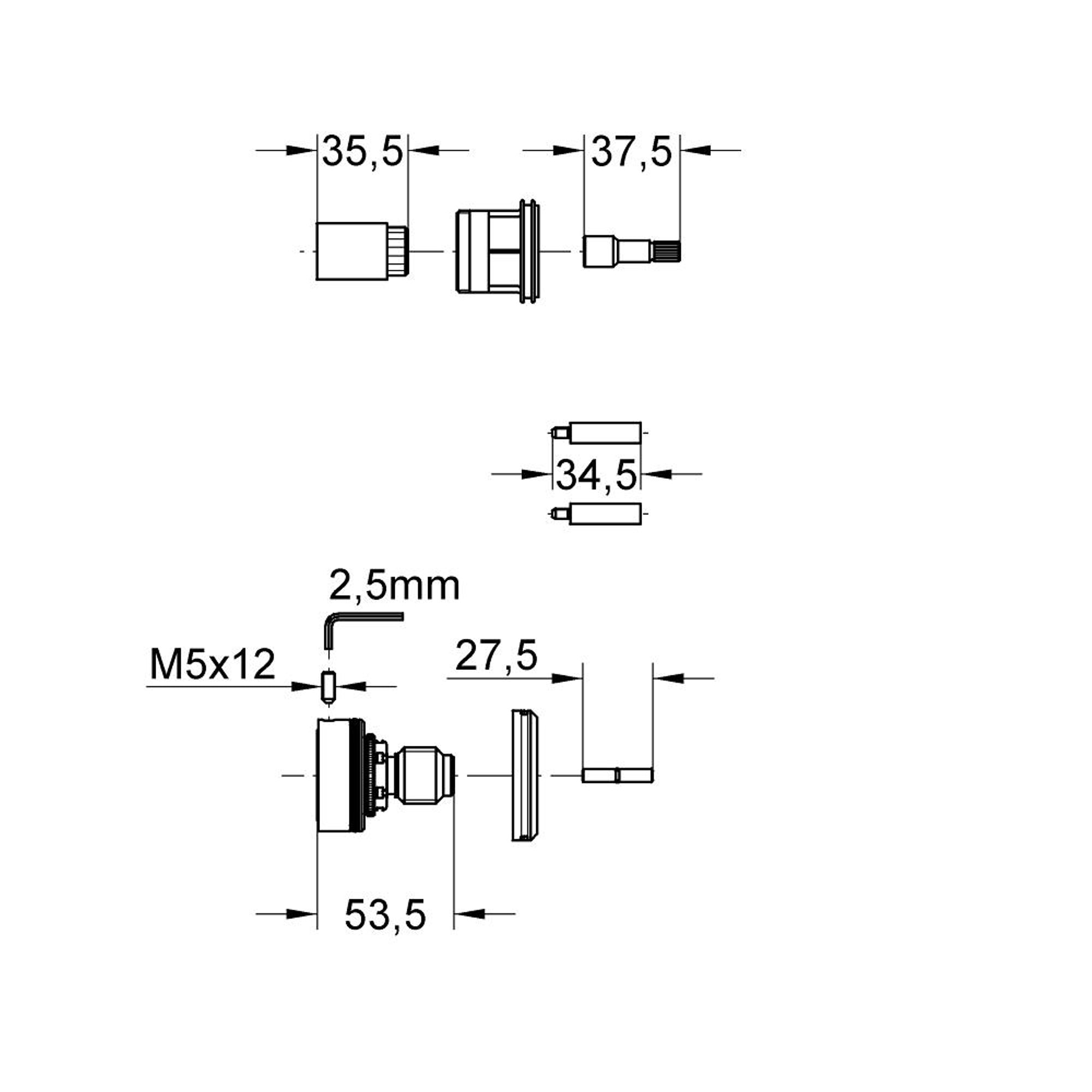 Grohe Uzatma Seti 27.5 mm 47367000