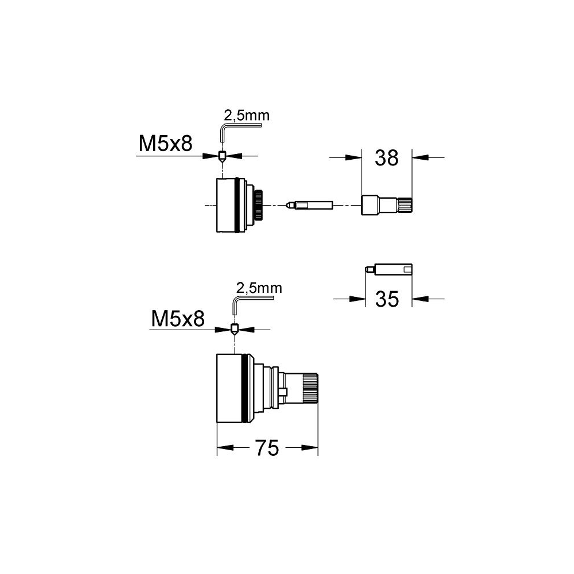 Grohe Uzatma Seti 27.5 mm 47781000