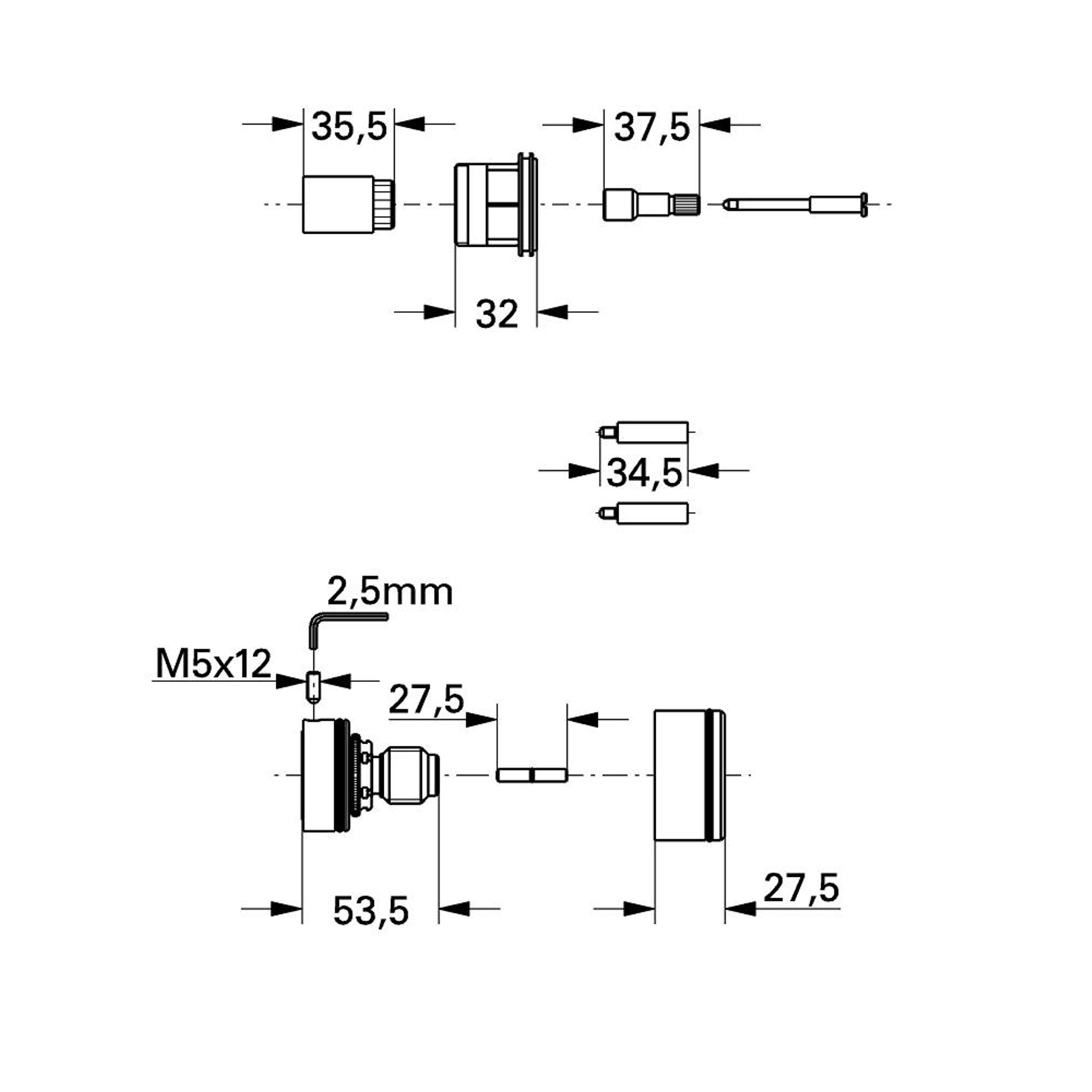 Grohe Uzatma Seti 27.5 mm 47358000
