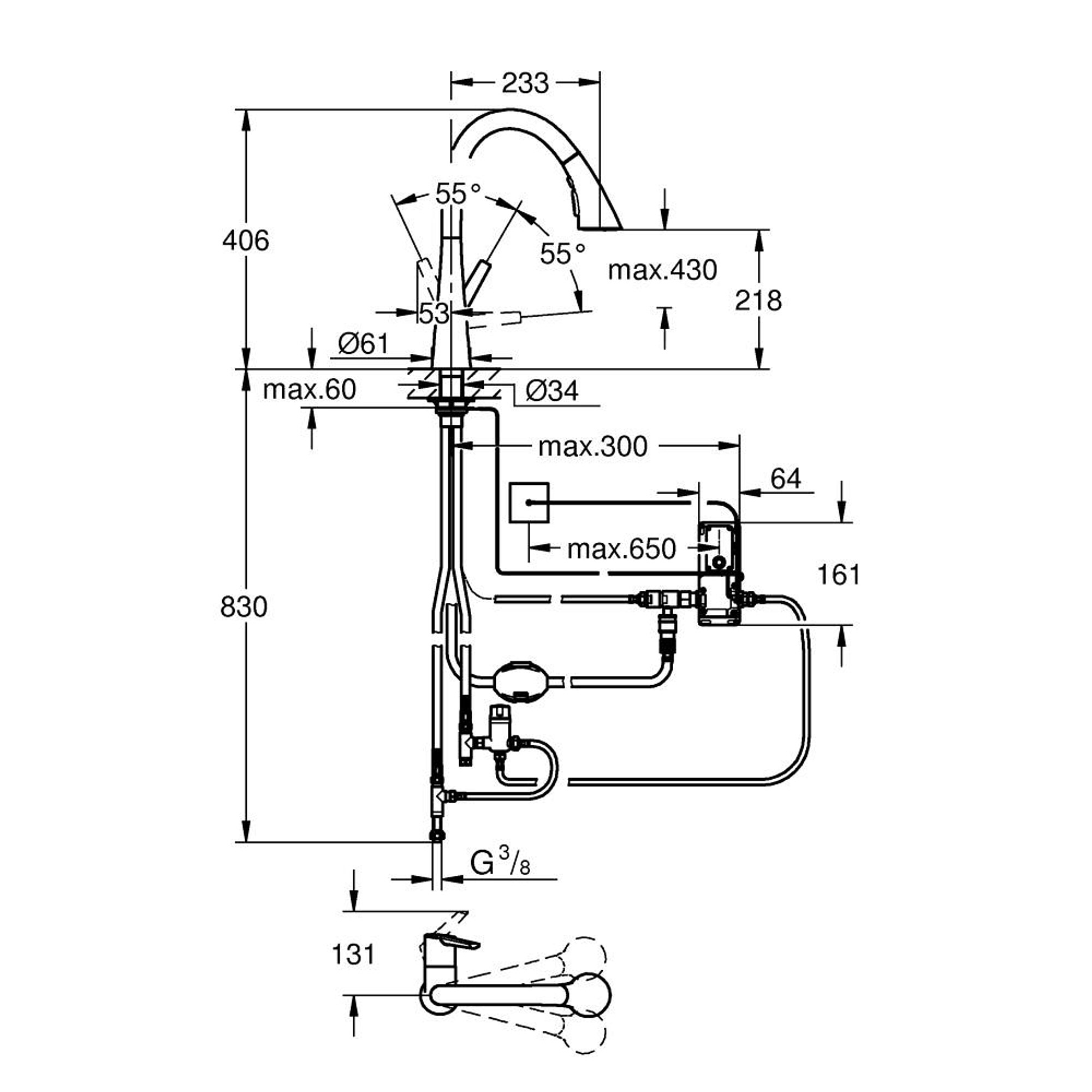 Grohe Zedra Touch Elektronik Mutfak Bataryası Krom 30219002