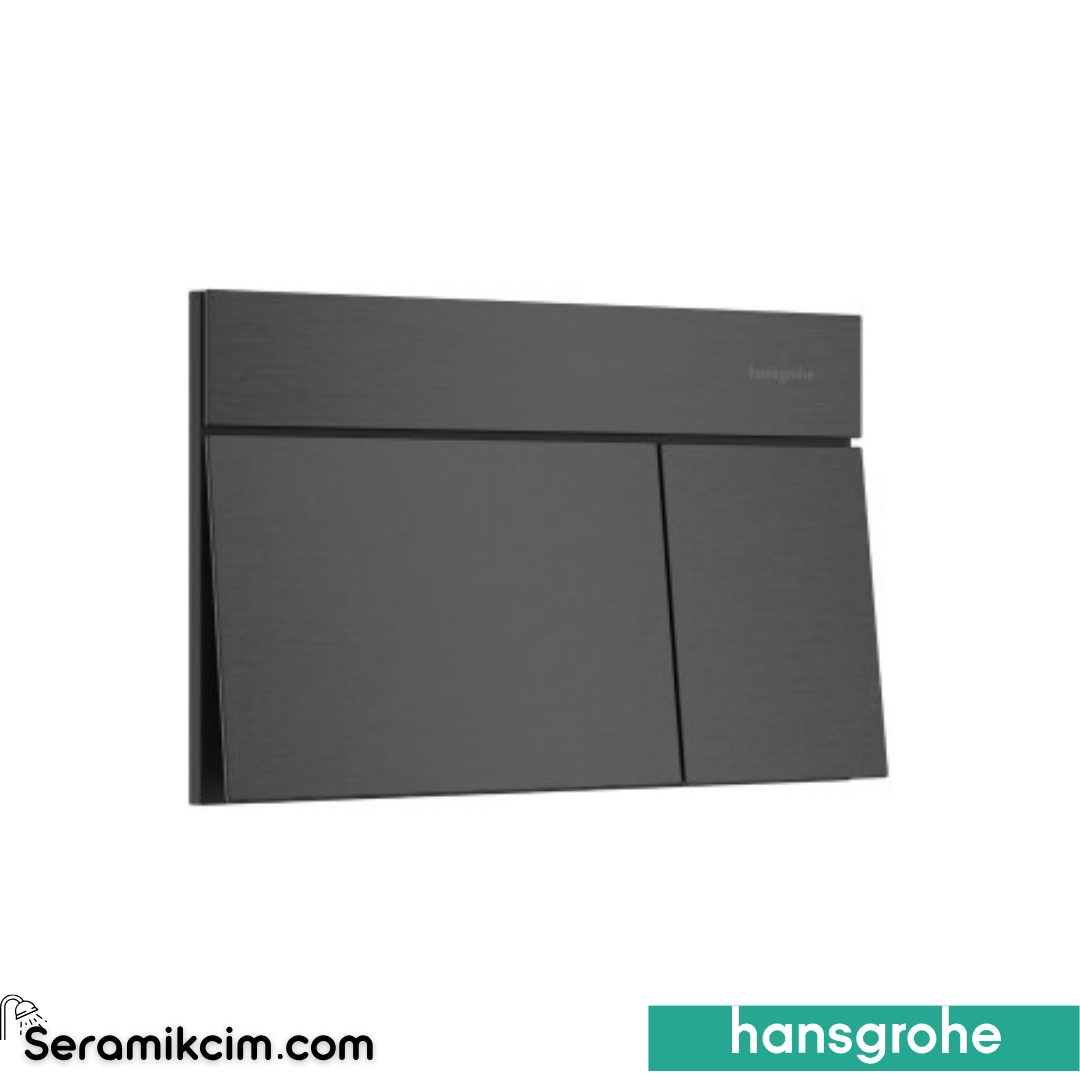 Hansgohe iFrame Element E Kumanda Kapağı Mat Siyah Krom 66003340