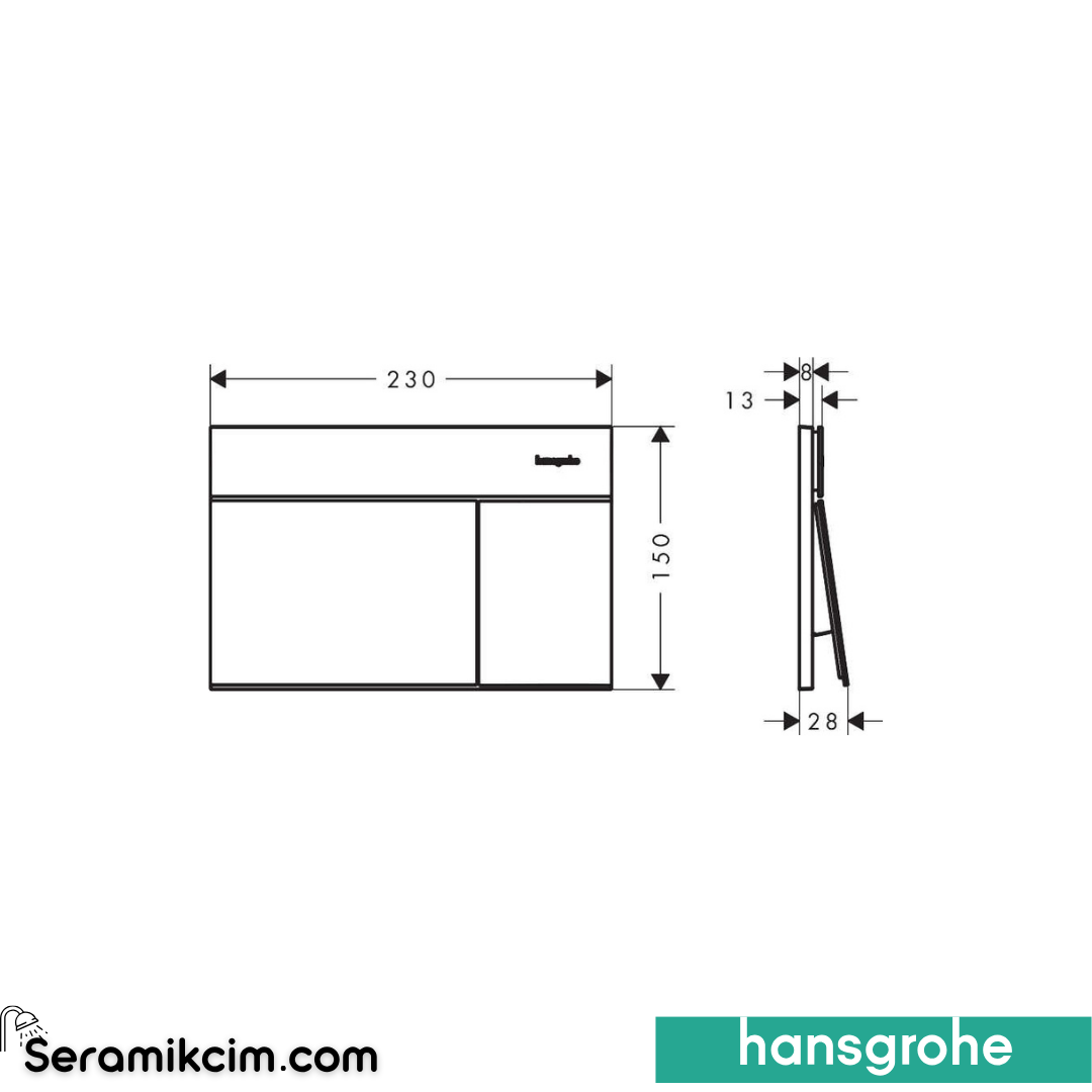 Hansgohe iFrame Element E Kumanda Kapağı Parlak Altın 66003990