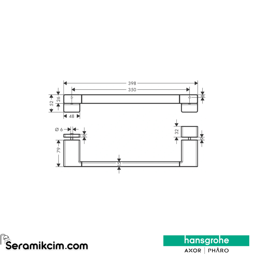 Hansgrohe Addstoris Duş Kapı Kolu Mat Bronz 41759140