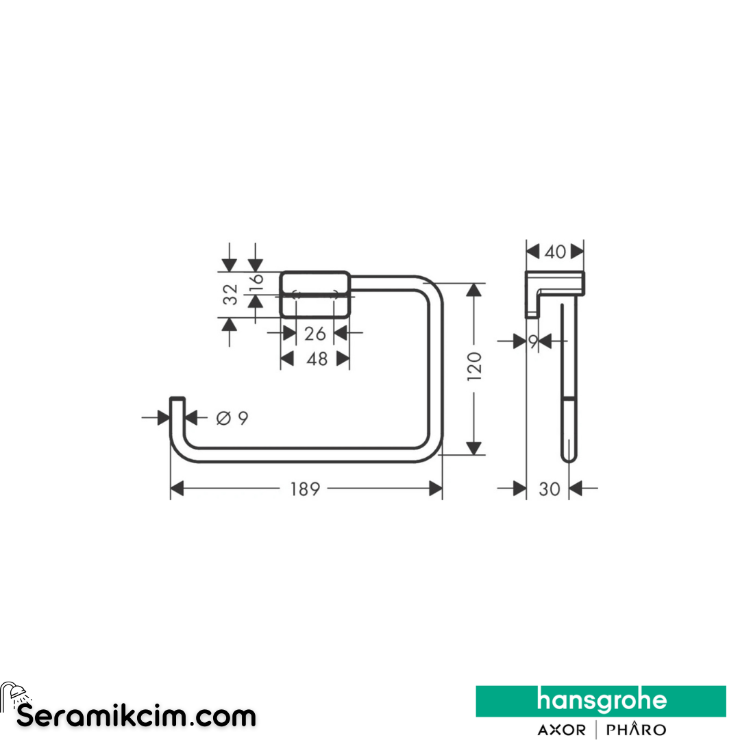 Hansgrohe Addstoris Havluluk Mat Bronz 41754140