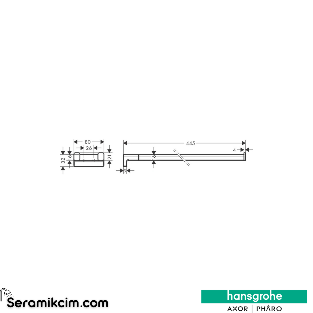 Hansgrohe Addstoris Havluluk Mat Bronz 41770140