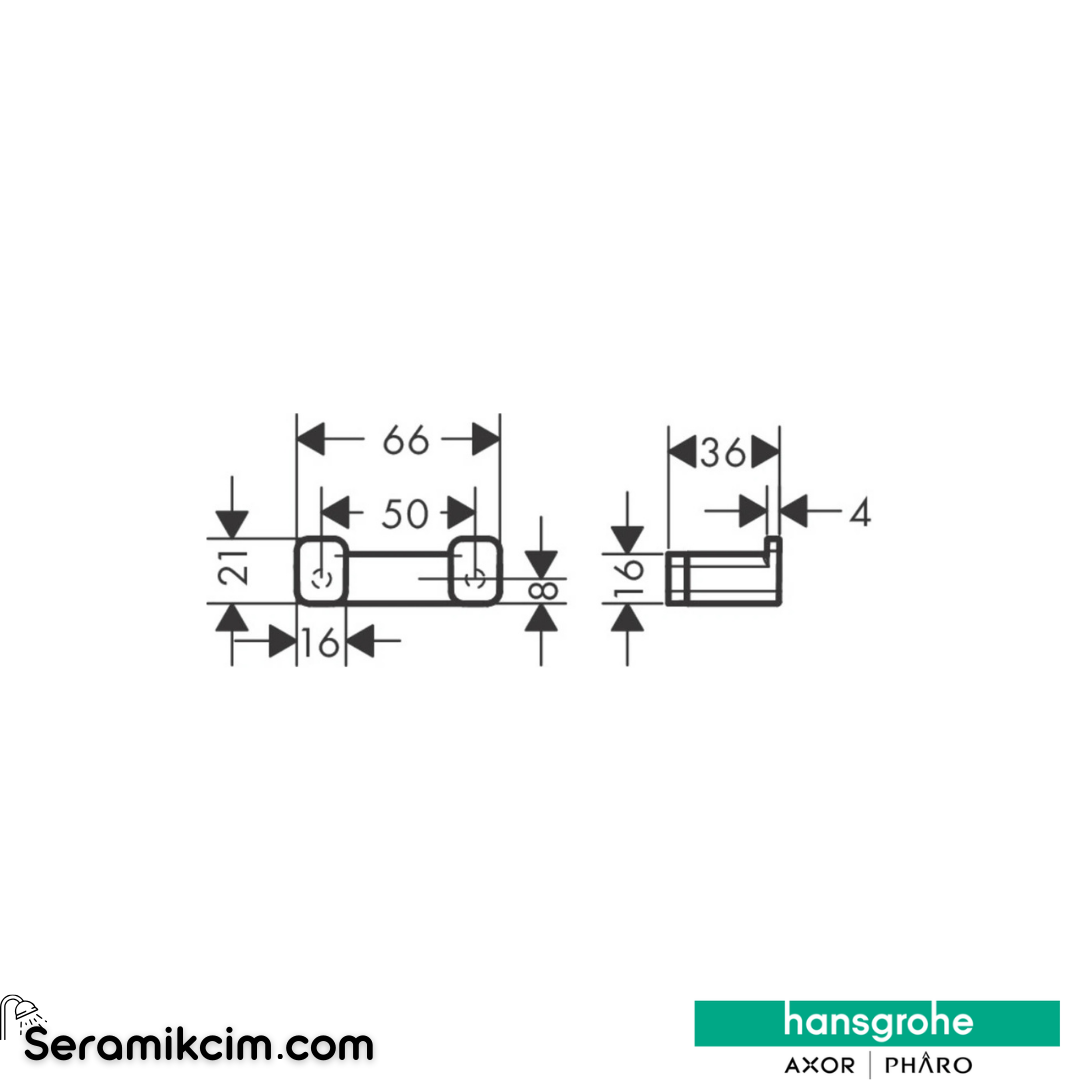 Hansgrohe Addstoris İkili Askı Mat Bronz 41755140