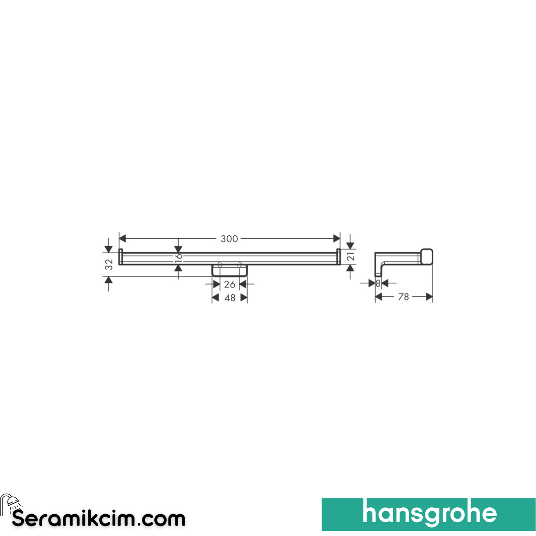 Hansgrohe Addstoris İkili Tuvalet Kağıtlığı Krom 41748000