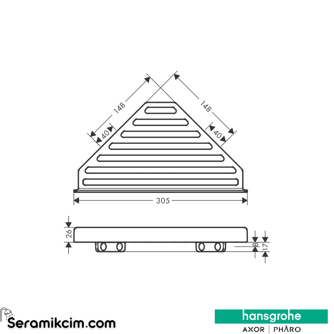 Hansgrohe Addstoris Köşe Süngerlik Mat Bronz 41741140