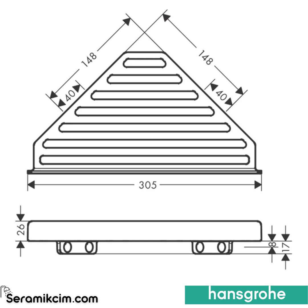 Hansgrohe AddStoris Köşe Süngerlik-Mat Siyah 41741670