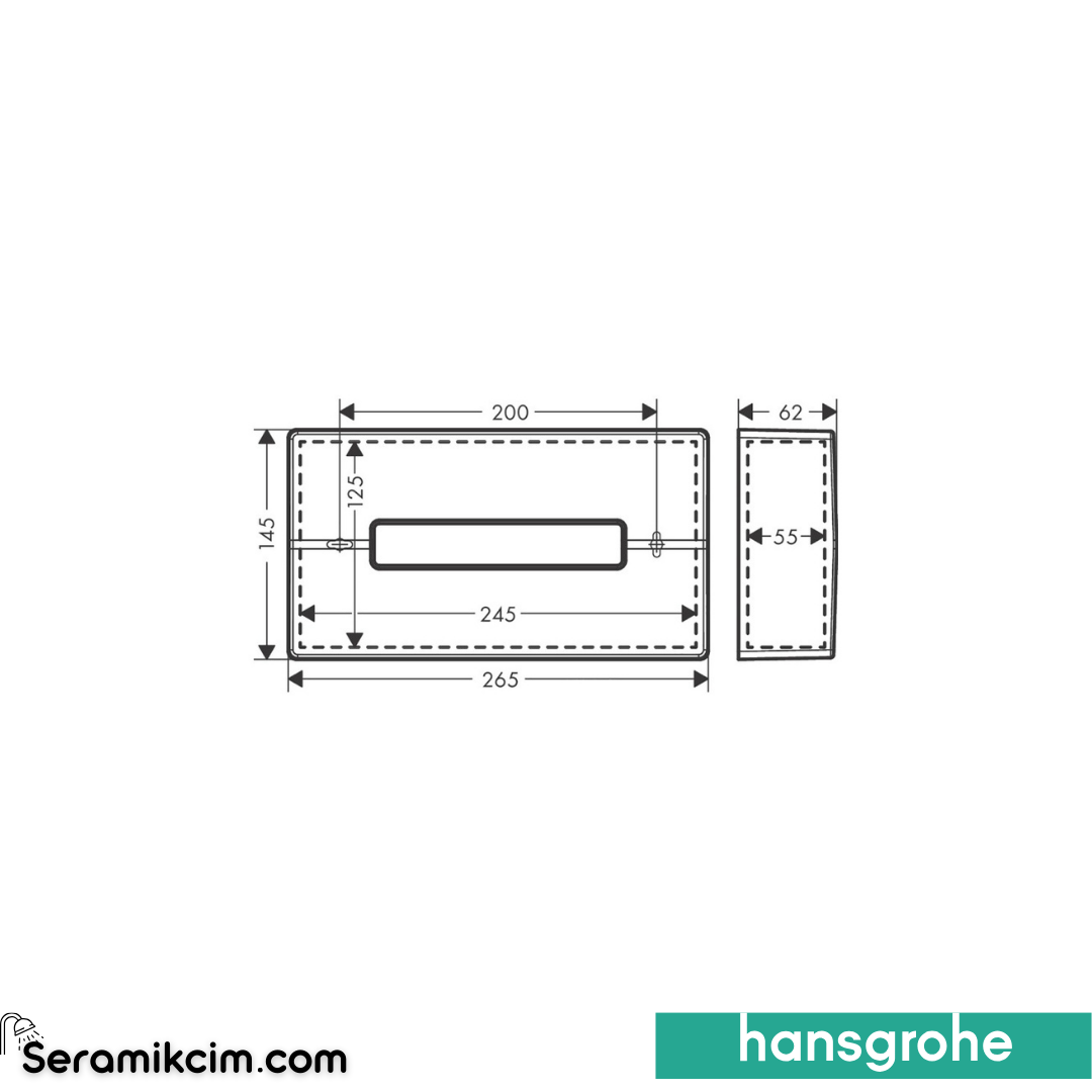Hansgrohe AddStoris Mendil Kutusu Mat Siyah 41774670