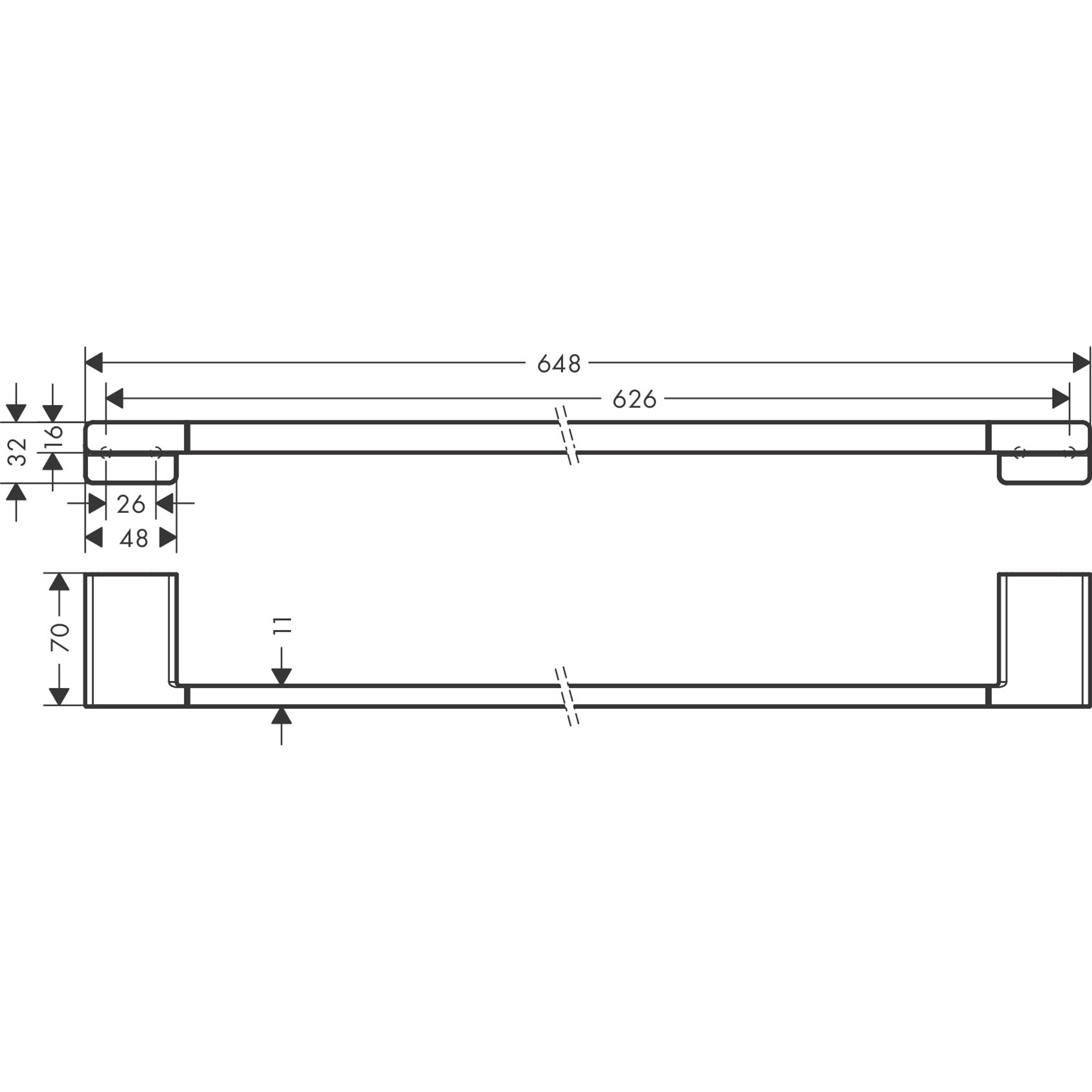 Hansgrohe AddStoris Q Havluluk Mat Beyaz 41747700