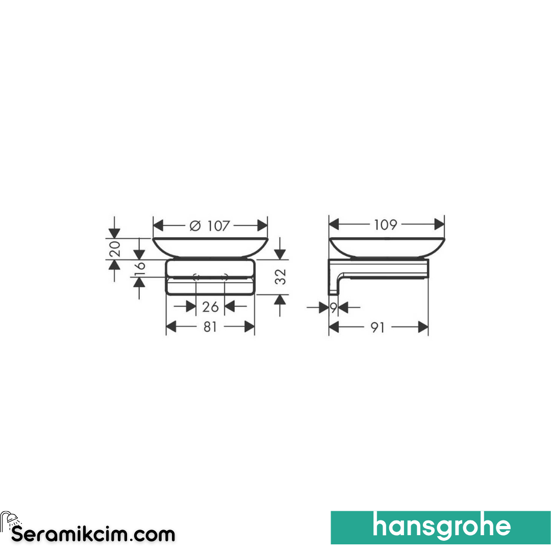 Hansgrohe AddStoris Sabunluk Mat Siyah 41746670
