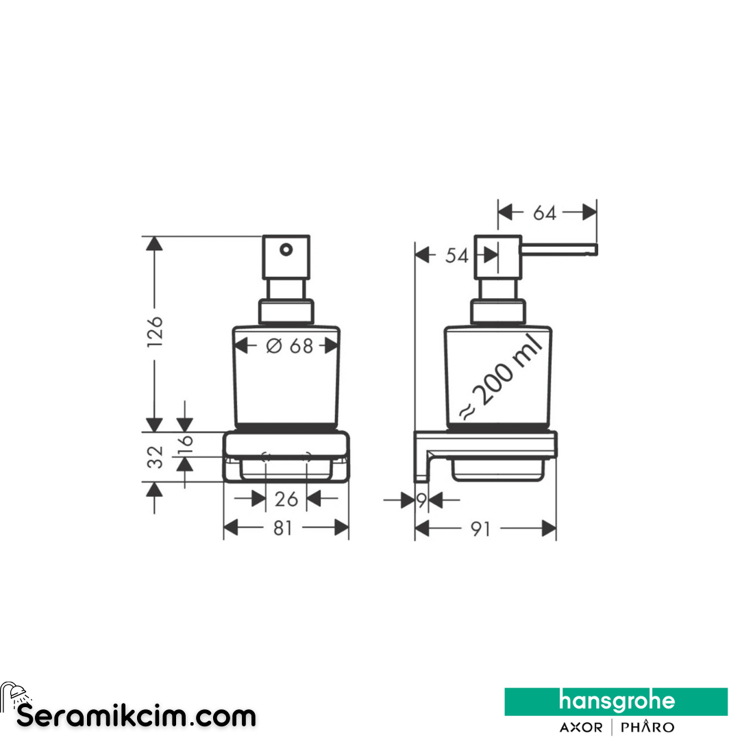 Hansgrohe Addstoris Sıvı Sabunluk Krom 41745000
