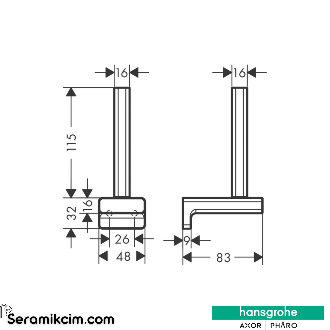 Hansgrohe Addstoris Yedek Tuvalet Kağıtlığı Mat Bronz 41756140