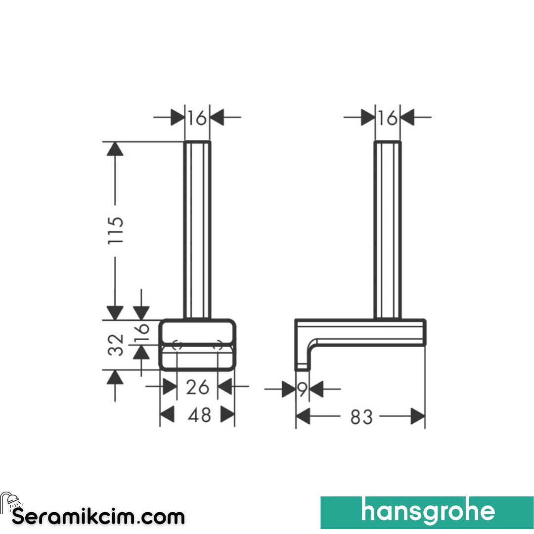Hansgrohe Addstoris Yedek Tuvalet Kağıtlığı Parlak Altın 41756990