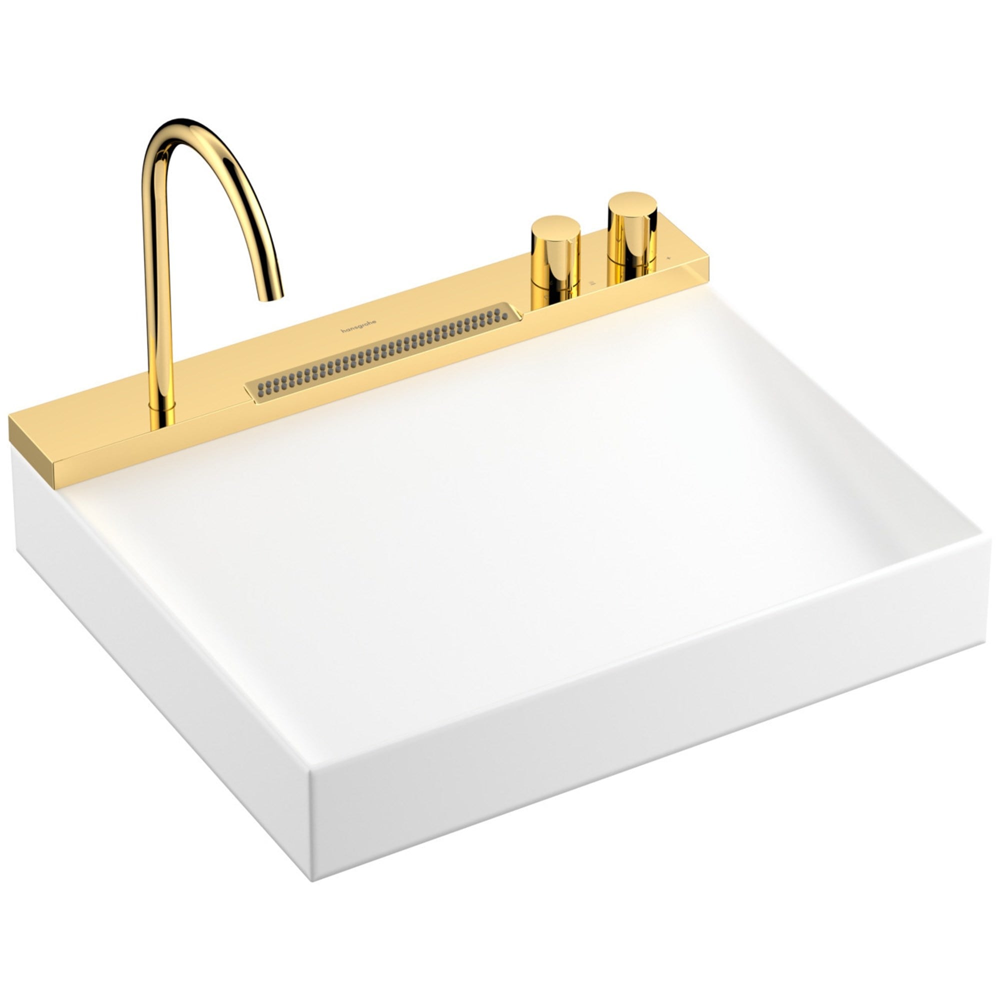 Hansgrohe Avalegra AquaUnit Lavabo ve Batarya Seti 58x47,5 cm Parlak Altın 22472990