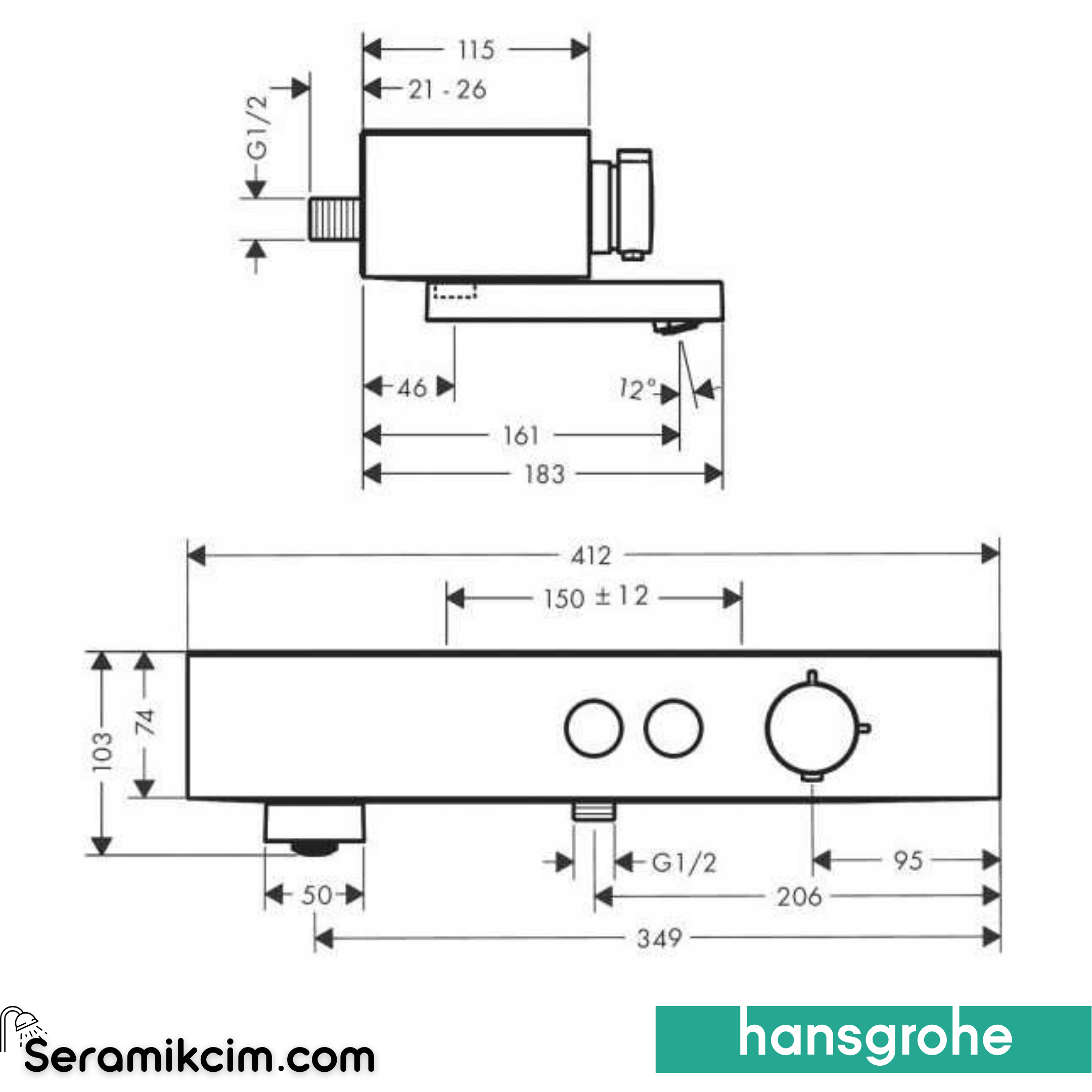 Hansgrohe Banyo Termostat 400 Montaj 24340140