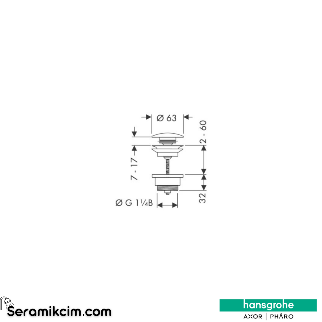 Hansgrohe Bas-Aç Süzgeç Takımı Mat Siyah 50100670