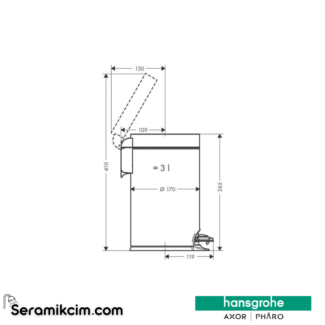 Hansgrohe Çöp Kutusu 41775670