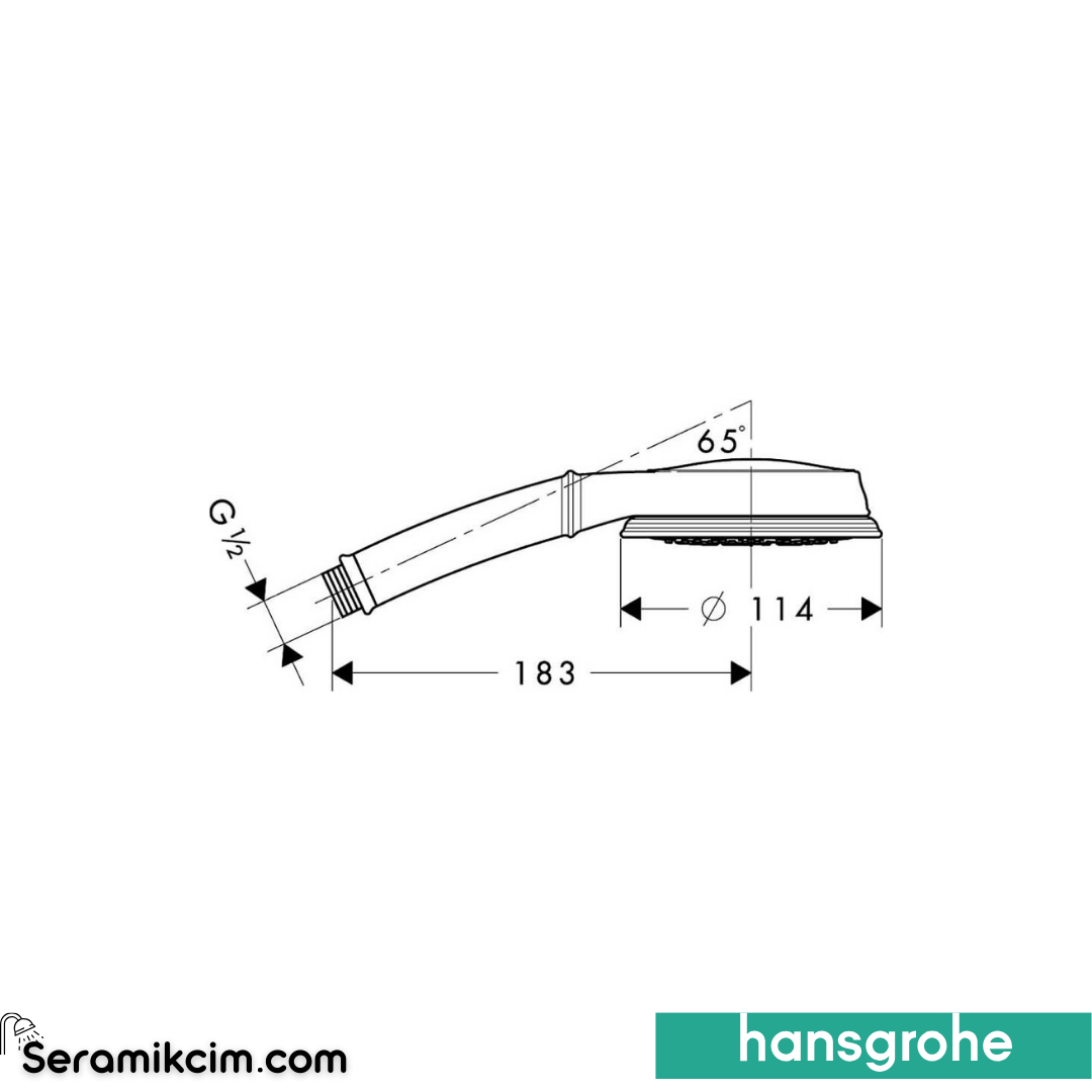 Hansgrohe Croma 100 Classic Multi El Duşu 3 Akım 28539000