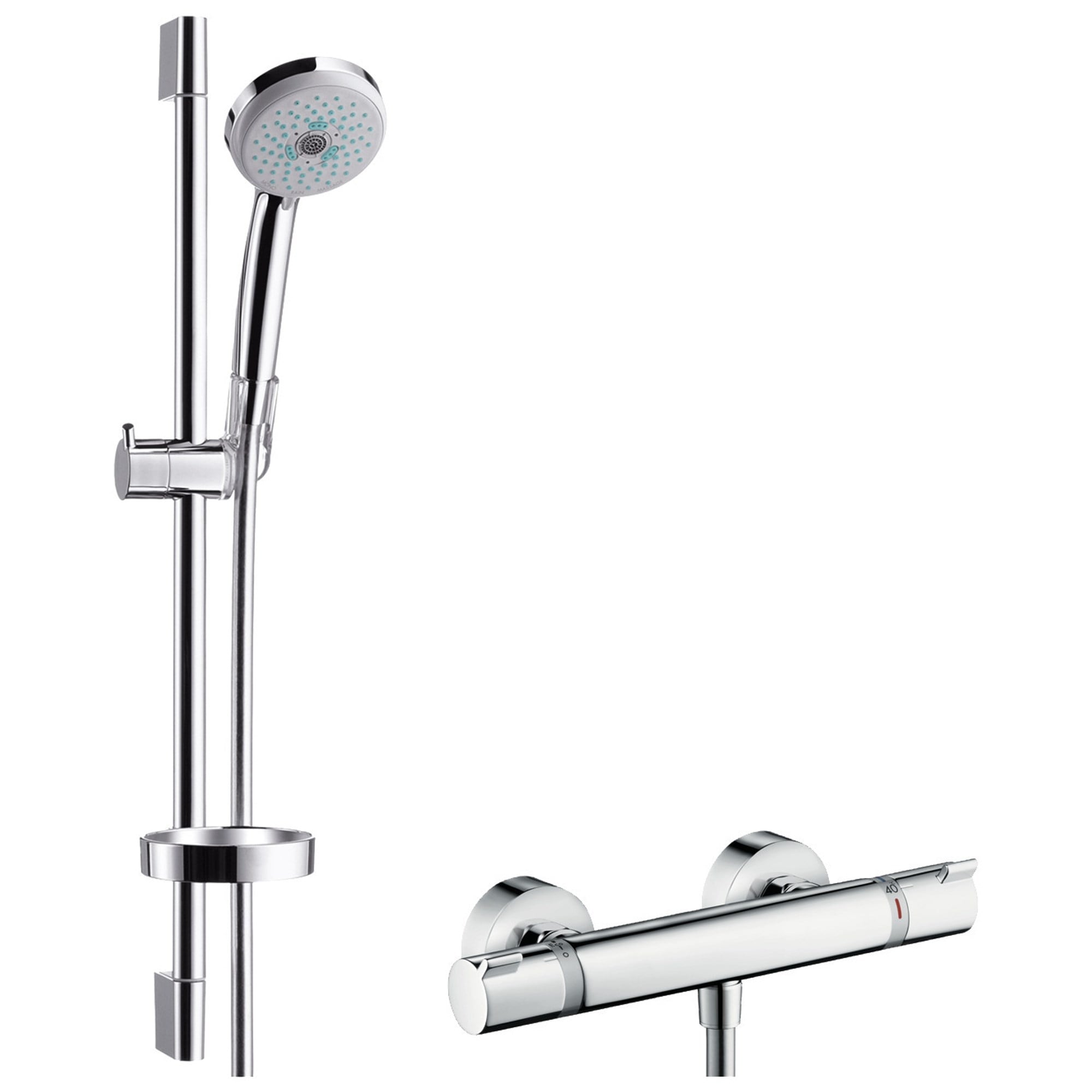 Hansgrohe Croma 100 Multi Termostatik Sürgülü Duş Seti 65 cm Ecostat Comfort Krom 27086000
