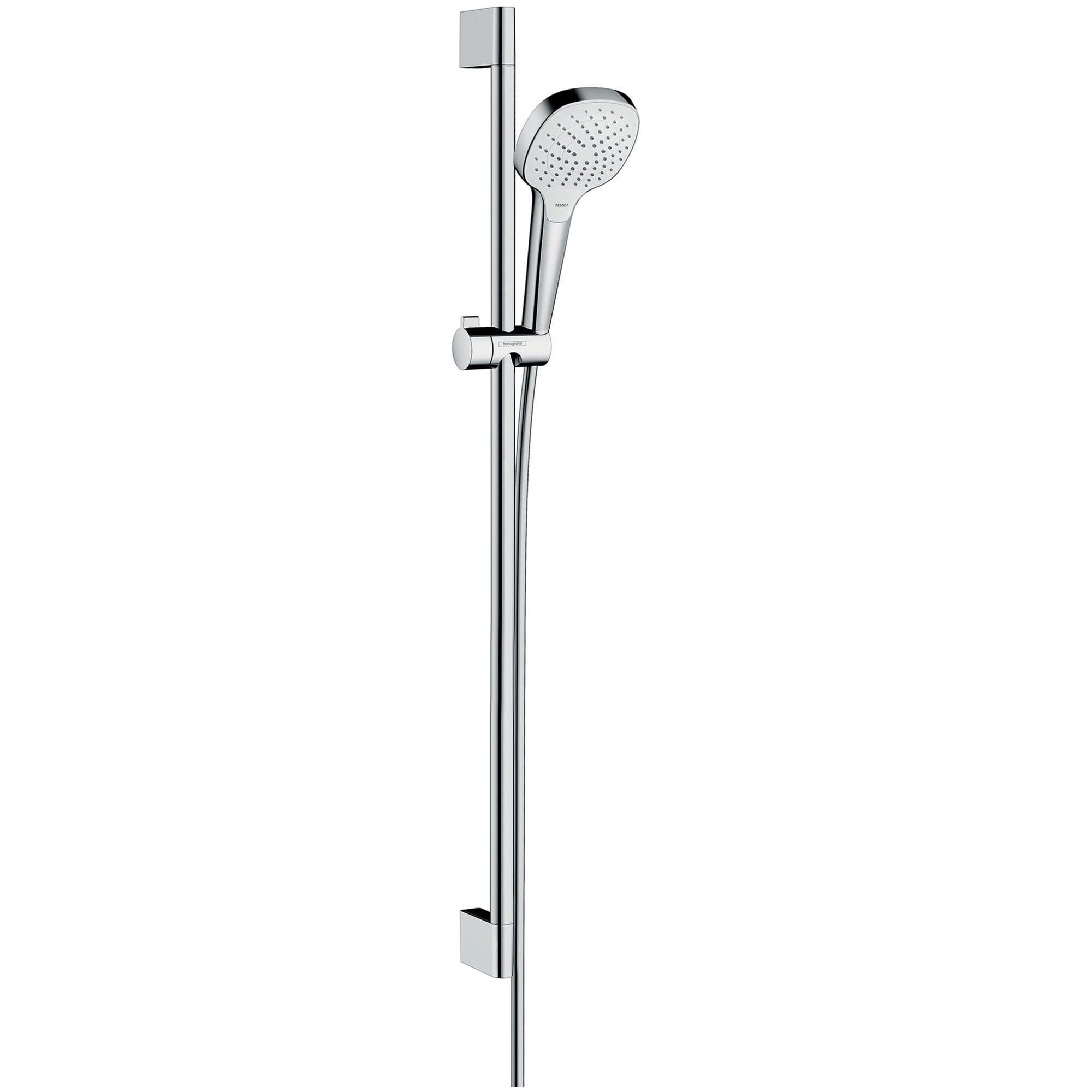 Hansgrohe Croma Select E Duş Seti 90 cm Sürgülü 11 cm El Duşlu Vario EcoSmart Beyaz-Krom 26593400