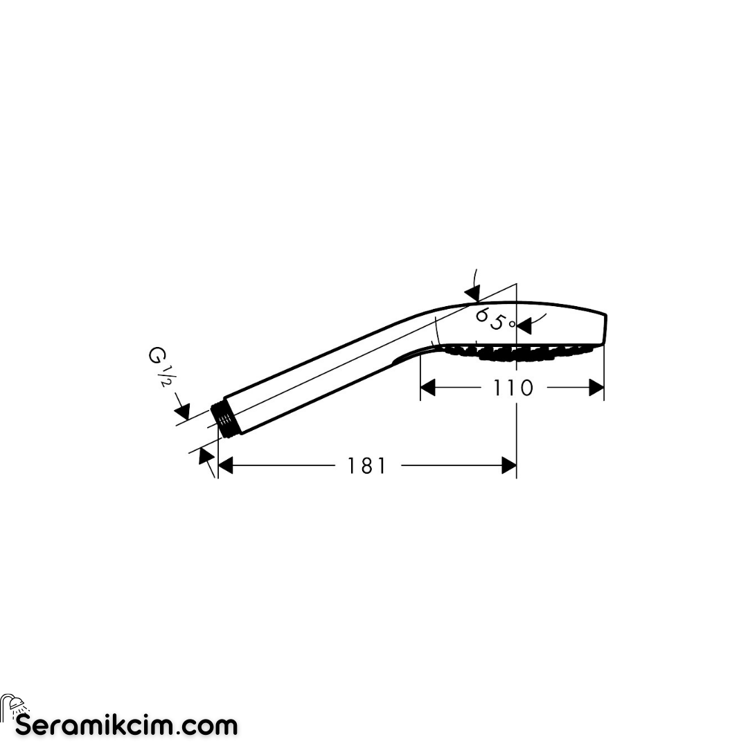Hansgrohe Croma Select E Multi El Duşu Beyaz-Krom 26810400