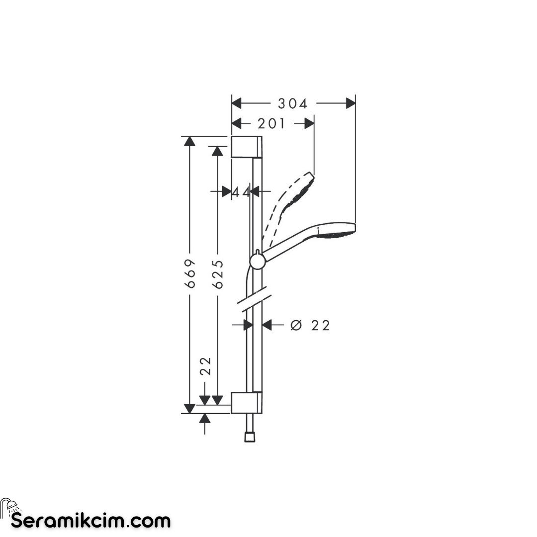 Hansgrohe Croma Select E Vario Duşu Seti 0.65M 26582400