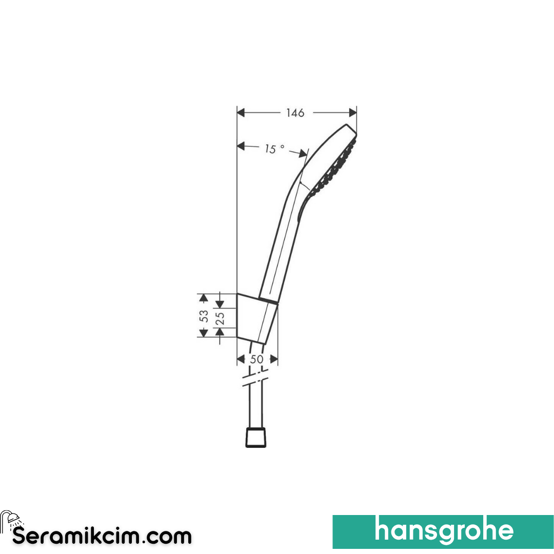 Hansgrohe Croma Select El Duşu Takımı Krom 26425400