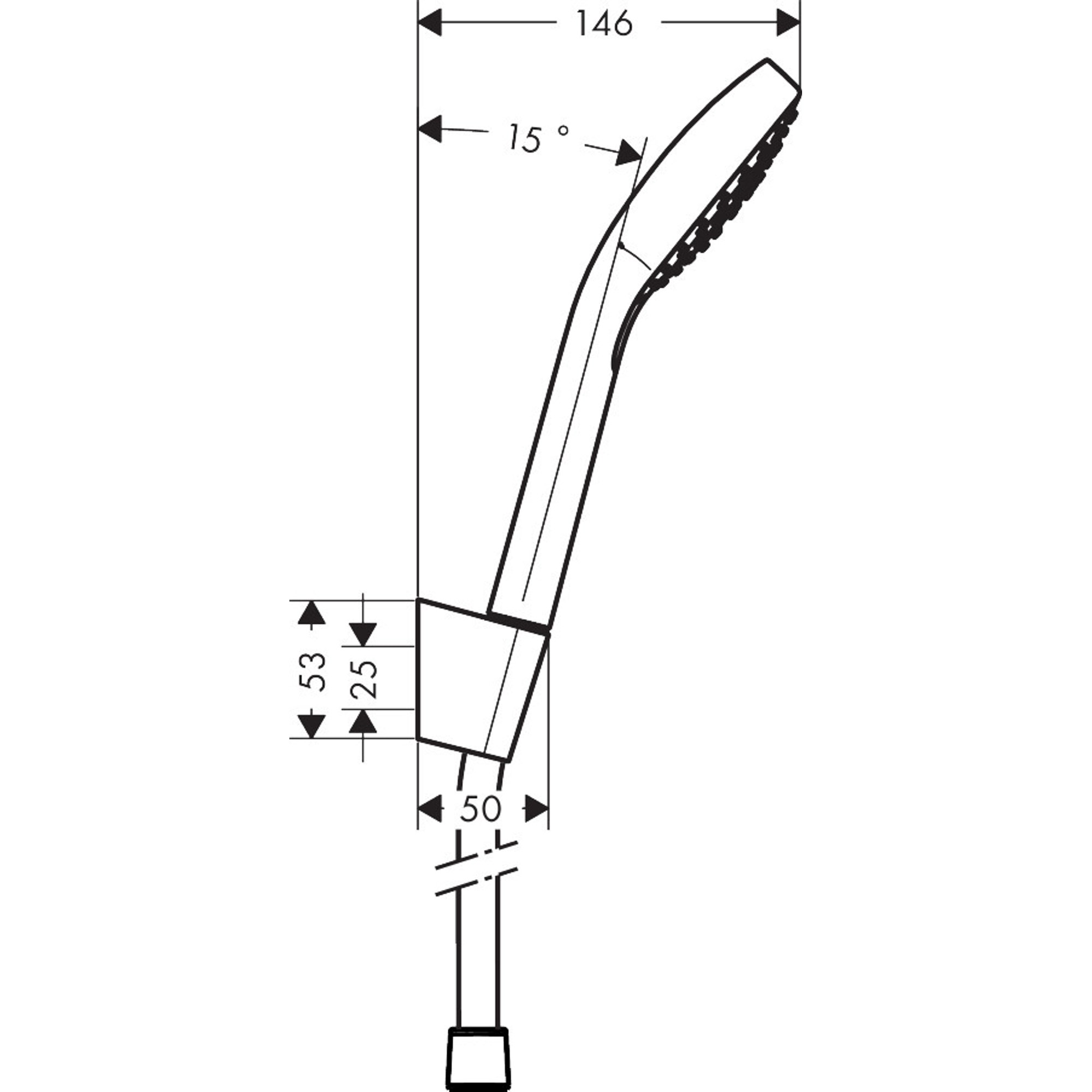 Hansgrohe Croma Select S El Duşu ve Askı Seti 11 cm Vario Beyaz-Krom 26411400