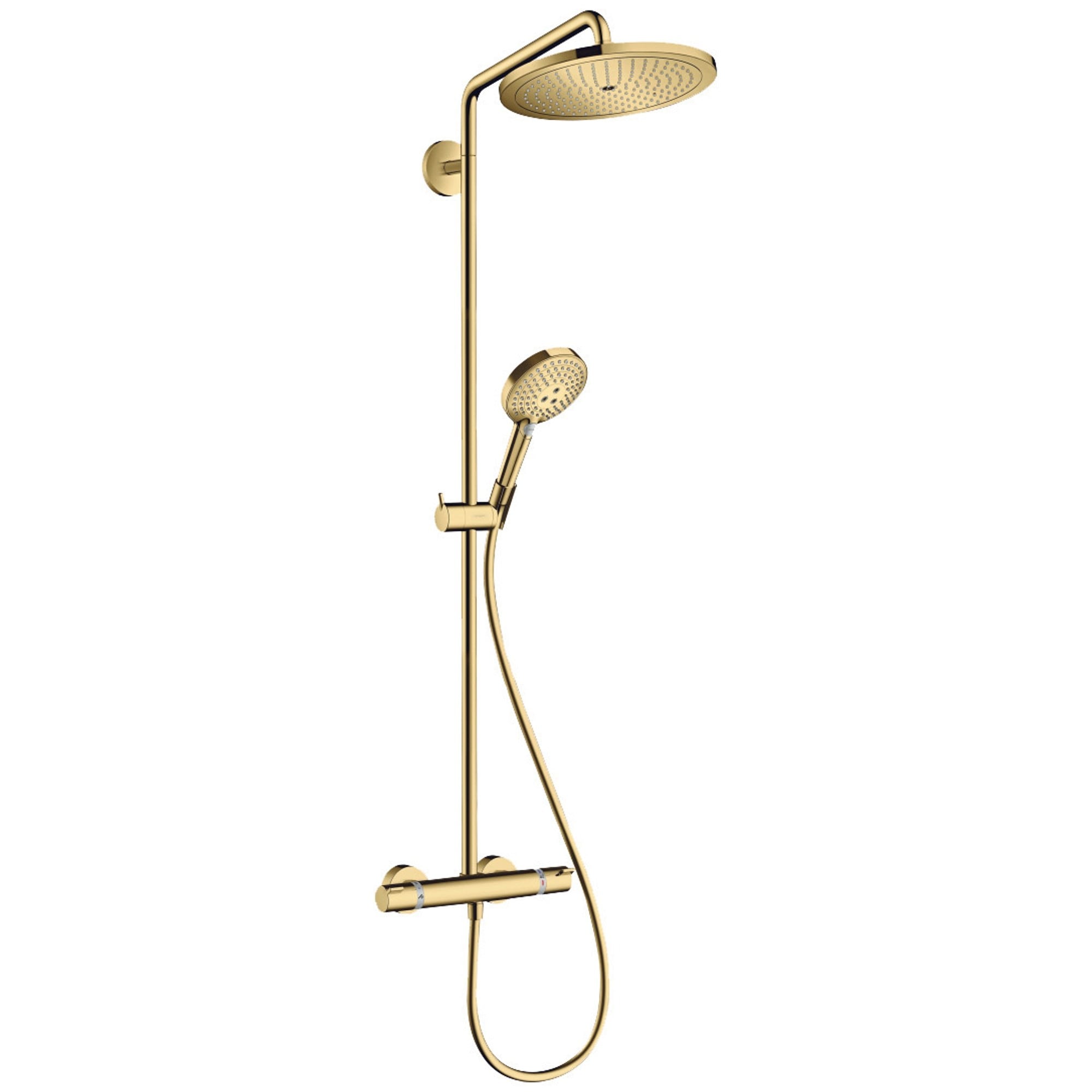 Hansgrohe Croma Select S Termostatik Duş Sistemi 28 cm 1 Fonksiyonlu EcoSmart Parlak Altın 26891990
